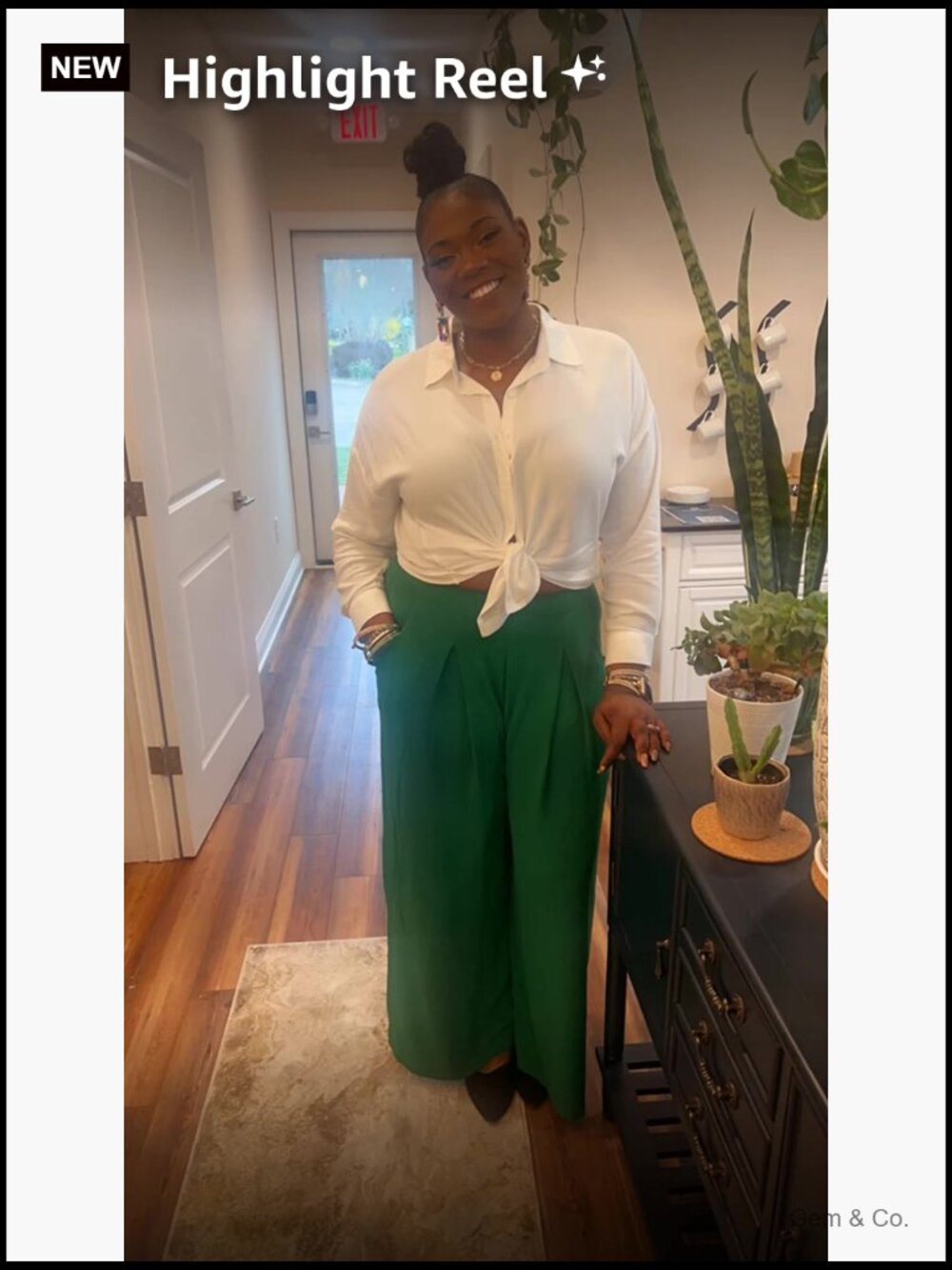High Waisted Wide Leg Palazzo Pants with Pockets Plus Size - Picture 7 of 7